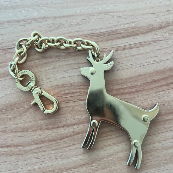 Stella McCartney Gold Reindeer Keychain - Picture 6 of 6